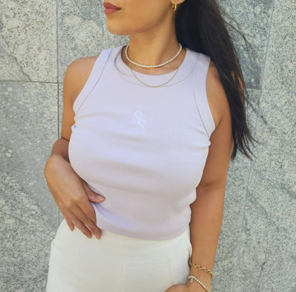 LILAC LUXE RIBBED CROP