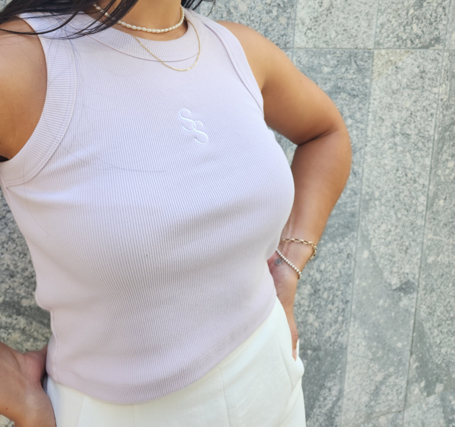 LILAC LUXE RIBBED CROP